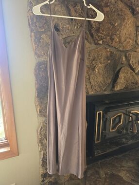 Victoria's Secret Taupe Strapless Slip Dress with Spaghetti Straps